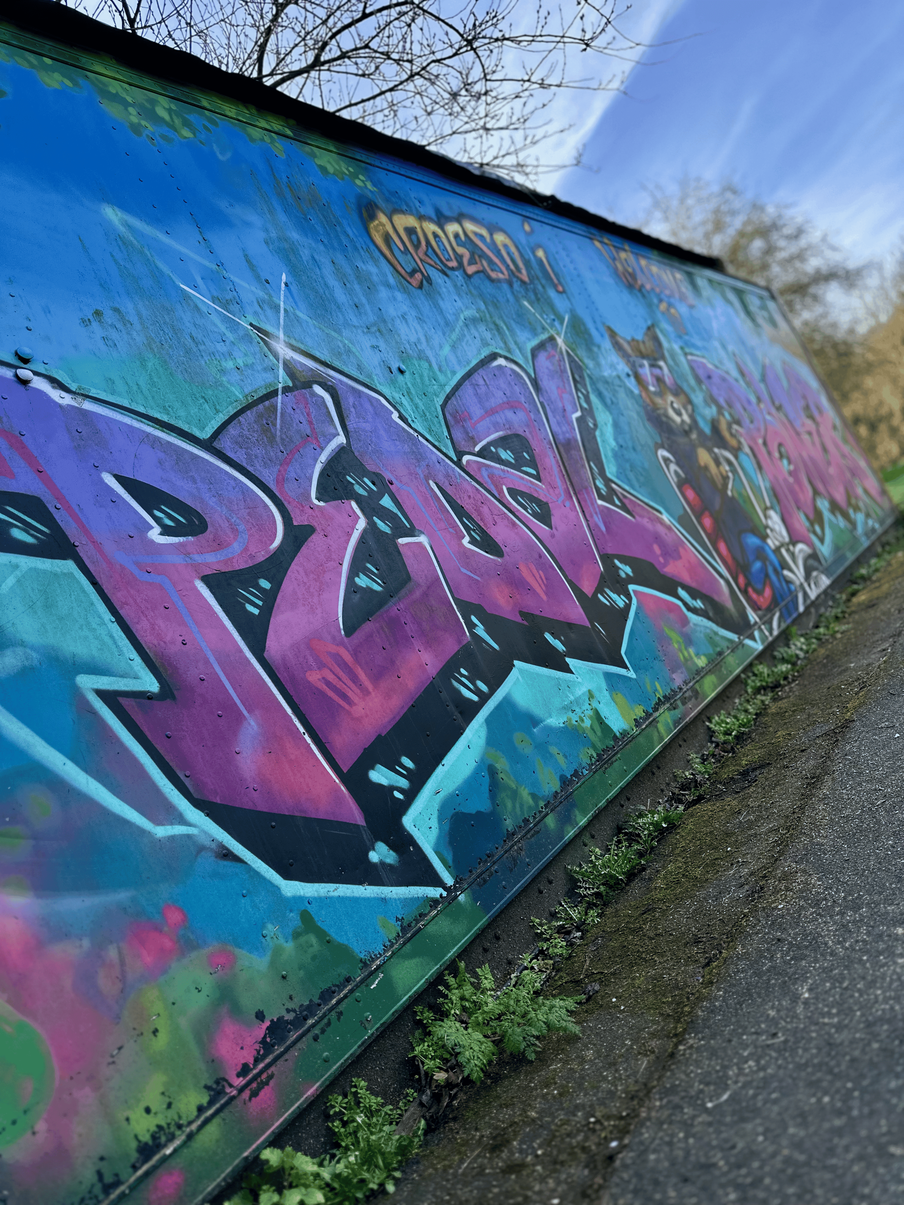Colourful community artwork at the park